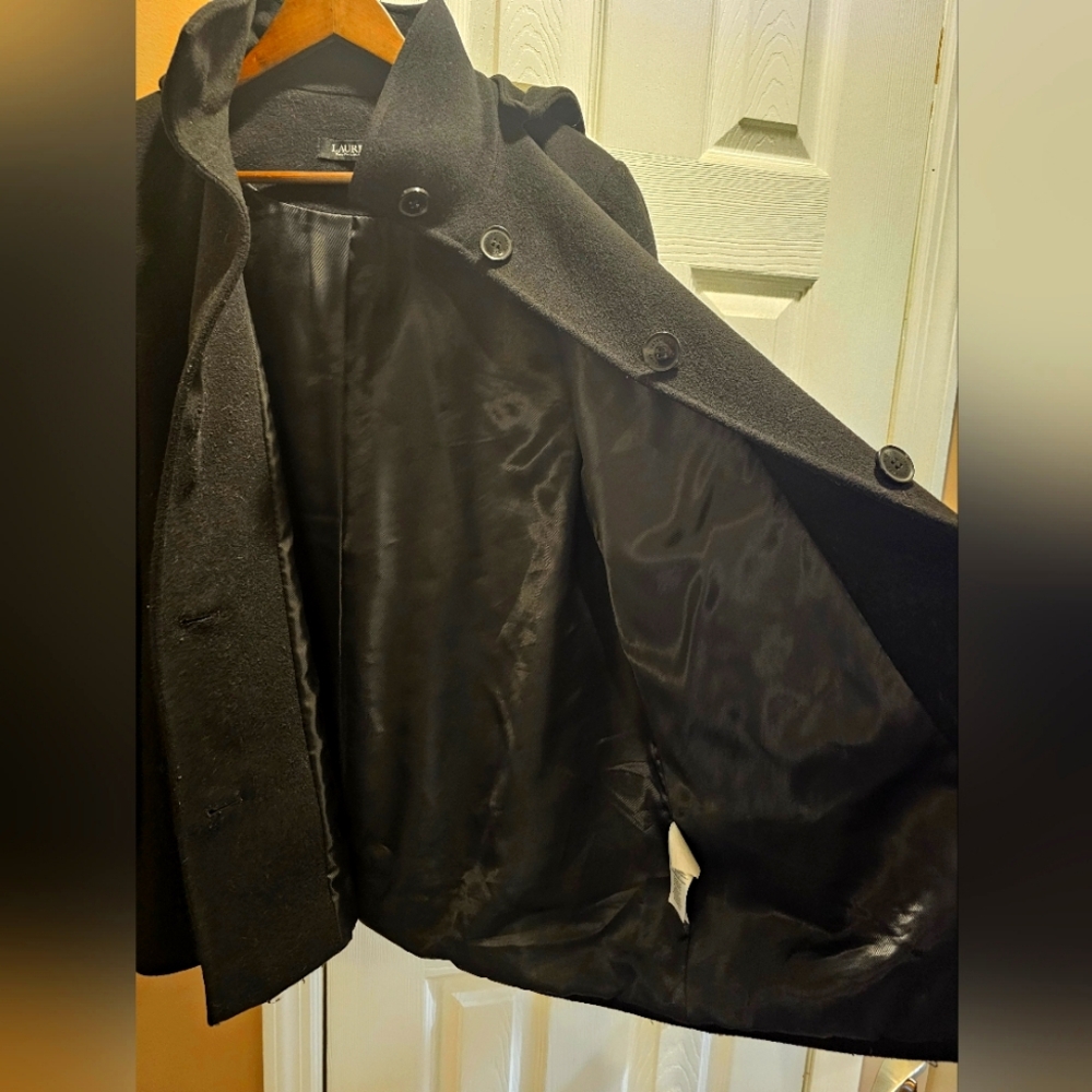 Lauren Ralph Lauren Women's Hooded A-Line Coat Size 12 - Picture 5 of 11